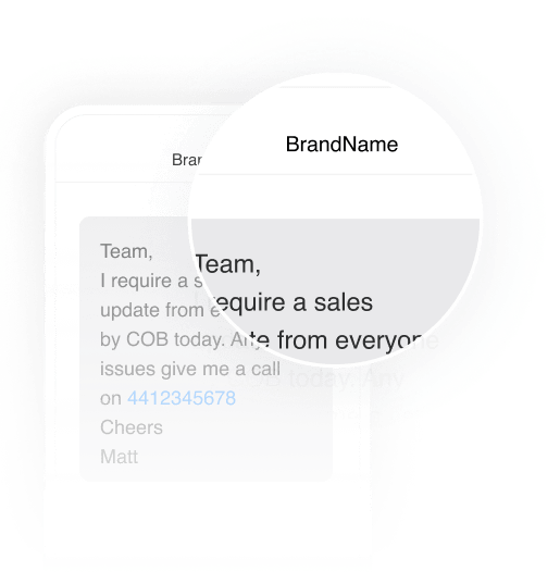 USE SENDER ID WITH A CUSTOMISED SUBJECT LINE
